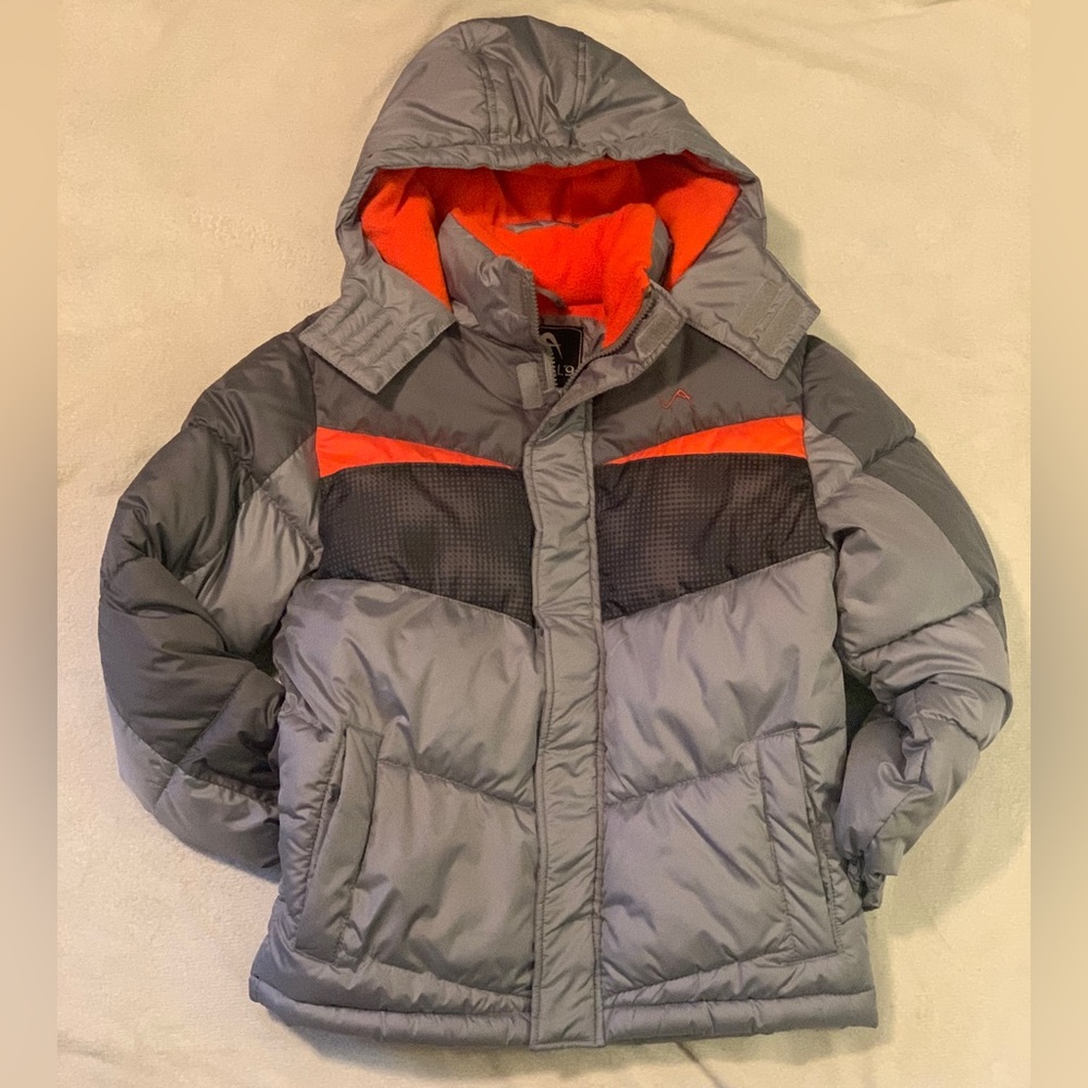 Boys medium jacket size 10/12 gray/orange Vertical 9